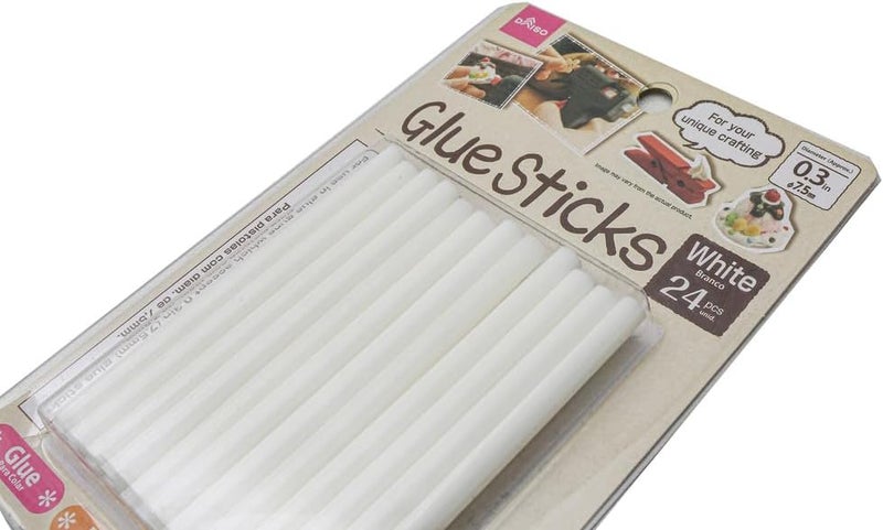 DAISO Silicone Refill for Hot Glue – 24 Units – White Glue Sticks for Craft, DIY & Repair Projects - Image 3